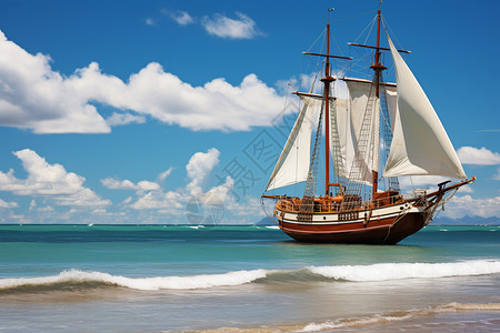 美丽的帆船背景图片