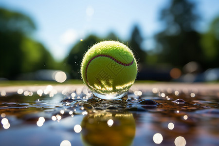 训练中的夏日网球背景图片