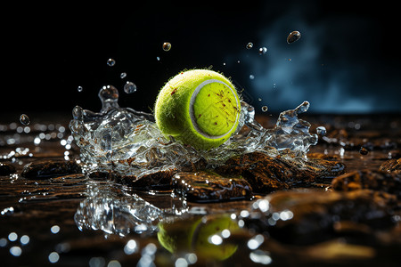 夏日的网球训练背景图片