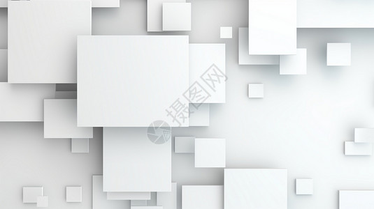 白色线条正方形壁纸背景图片