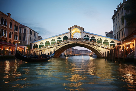 威尼斯水城的美丽景观图片