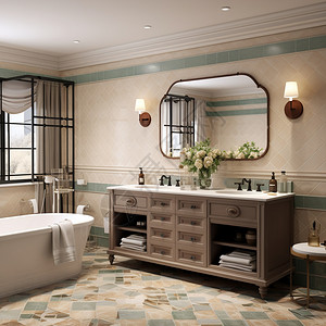 棱形素材浴室精美棱形磁砖地板背景