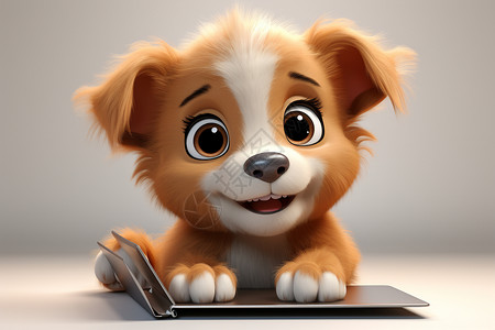 可爱的3D卡通狗图片