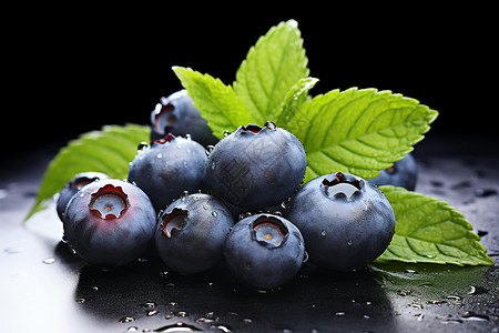 护眼功效的蓝莓水果背景图片