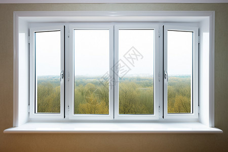 风景框素材白色的窗户框背景
