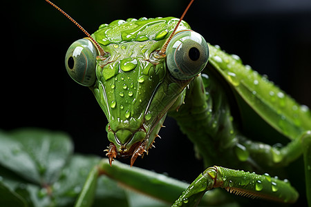 野外的螳螂背景图片