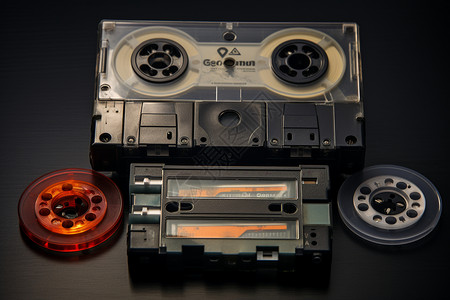 复古Cd复古的黑胶带背景