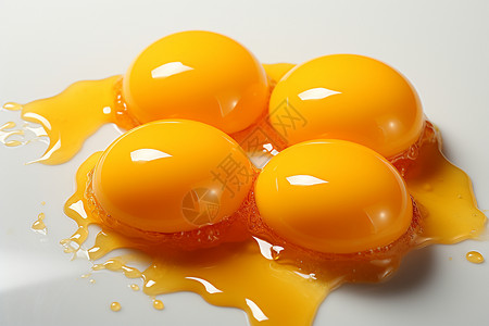 新鲜的鸡蛋黄背景图片