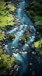 山间湍急的河流插图图片