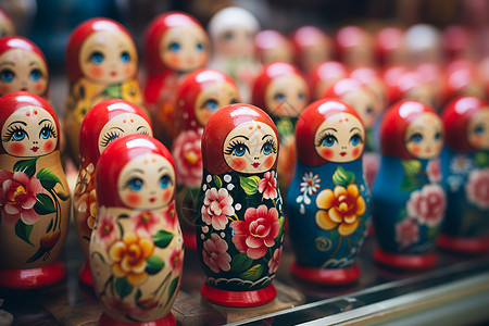 彩色的娃娃俄罗斯传统高清图片