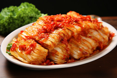 烤酸菜美味的韩国泡菜背景