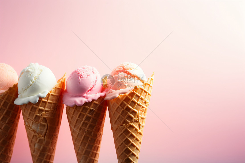 冰淇淋的绚丽呈现图片