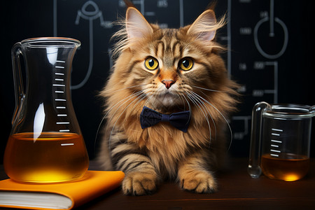 机智的化学猫图片