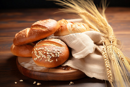健康的小麦面包图片