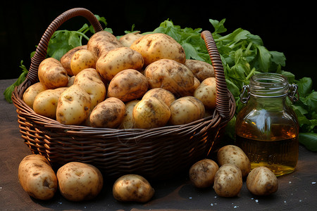 丰收的蔬菜土豆图片