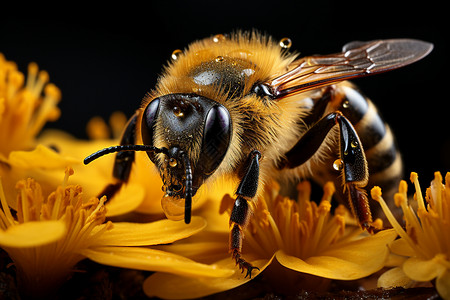 花中的蜜蜂背景图片