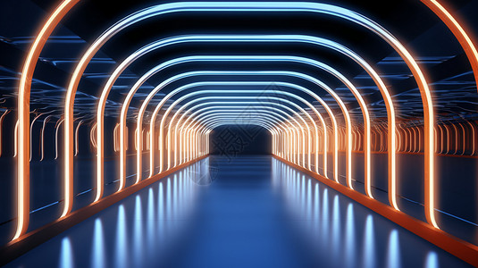 技术展厅隧道高清图片