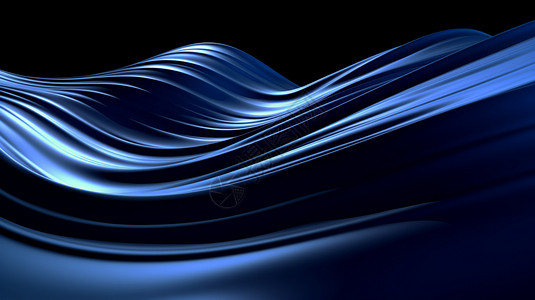 独特的蓝色波浪图片