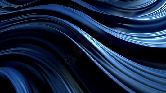 抽象的蓝色波浪图片
