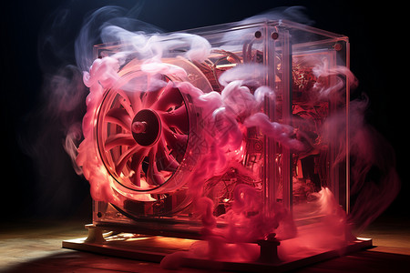 散热器配件发光的电脑散热风扇设计图片