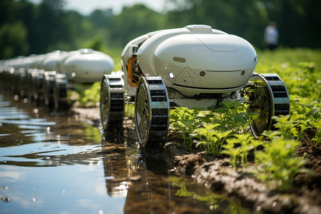 水中蔬菜机器人农业应用设计图片