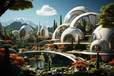 未来中的温室城市图片