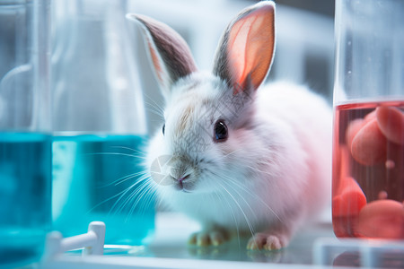 实验室里的兔子图片