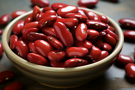 红色的芸豆背景图片