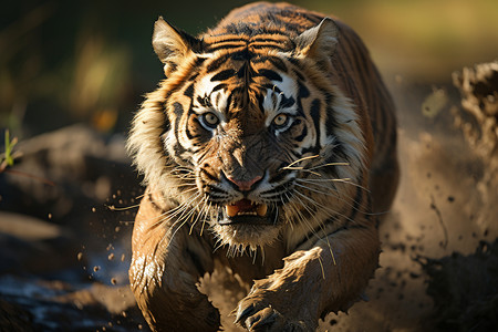 奔跑的野生老虎图片