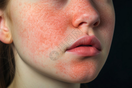 皮肤炎症女人皮肤上的炎症背景