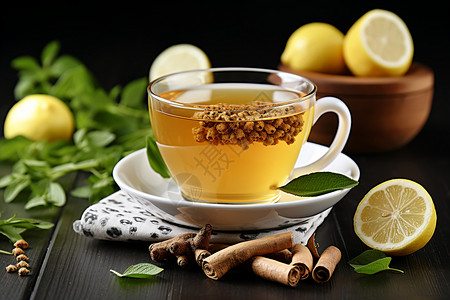 健康的柠檬茶图片