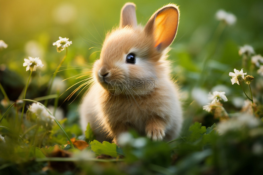 春天里的小兔子图片
