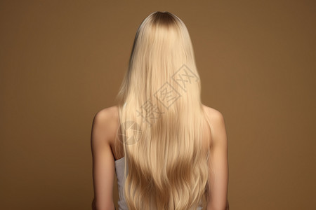 金色女士头发发型假发柔顺的长发背景
