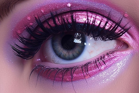 紫粉眼妆背景图片