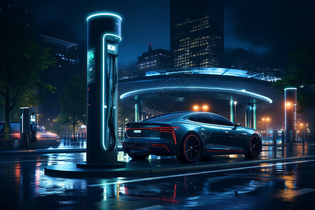 在未来新能源汽车在充电背景