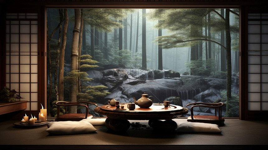 日式风格的房间图片