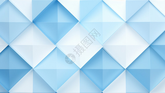 正方形图片蓝白菱形网格背景纸设计图片