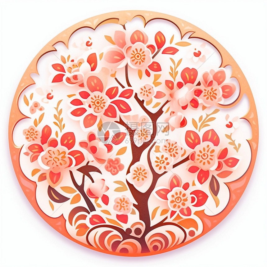 桃树设计图片