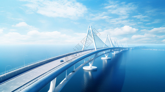 雄伟的跨海大桥设计图片