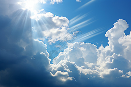 夏日的蓝天白云图片