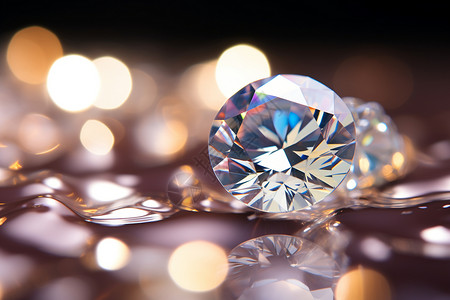 华丽闪耀的钻石装饰高清图片