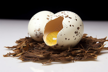 新鲜的鹌鹑蛋背景图片