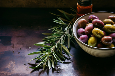 健康饮食的新鲜橄榄图片