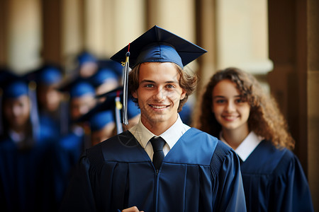 毕业典礼上的大学生背景图片