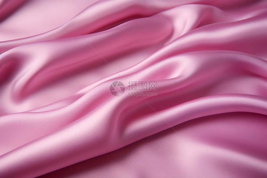 柔丝流动的丝绸面料图片