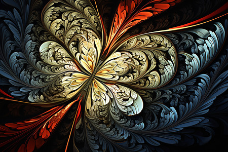 五彩斑斓的花卉插图图片