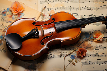 古典交响乐的小提琴图片