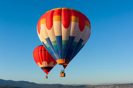 五彩斑斓的热气球背景图片