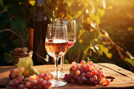 庄园酿造的葡萄酒图片