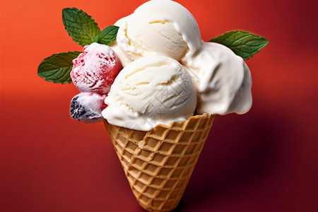 冰凉爽口的冰淇淋图片